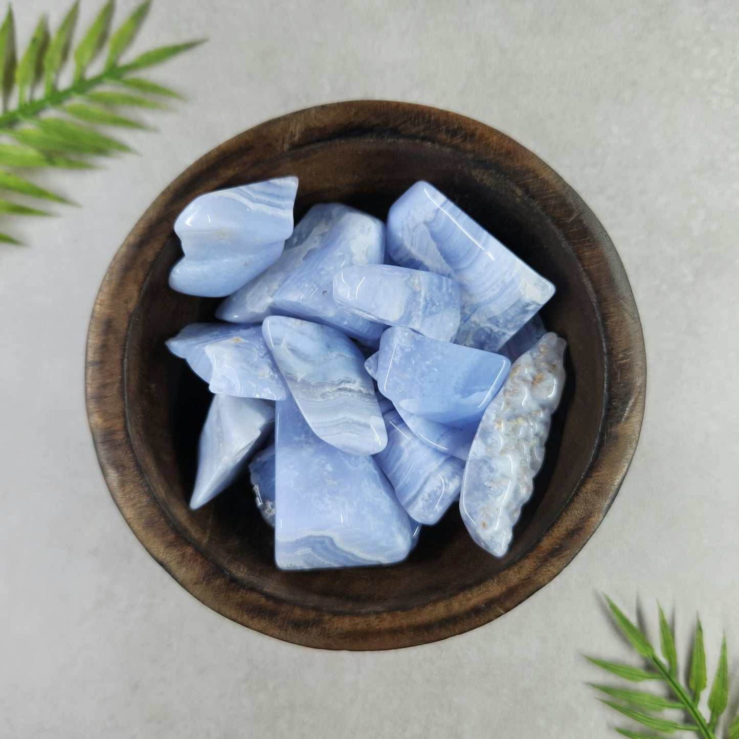 Blue Lace Agate Semi Tumble