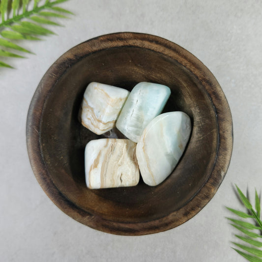 Caribbean Calcite Smooth Tumble Medium