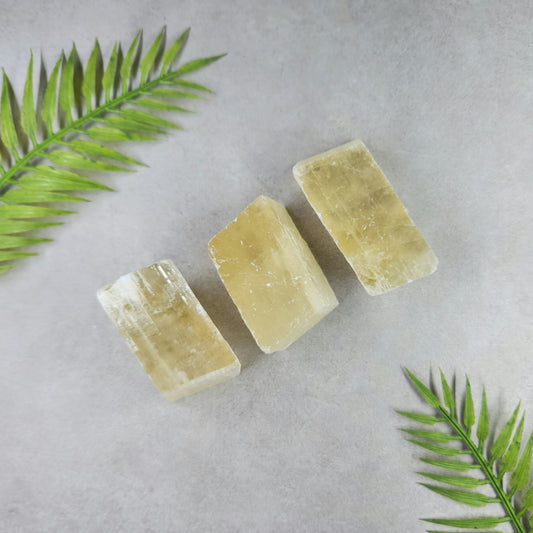 Honey Calcite Rhombus Small