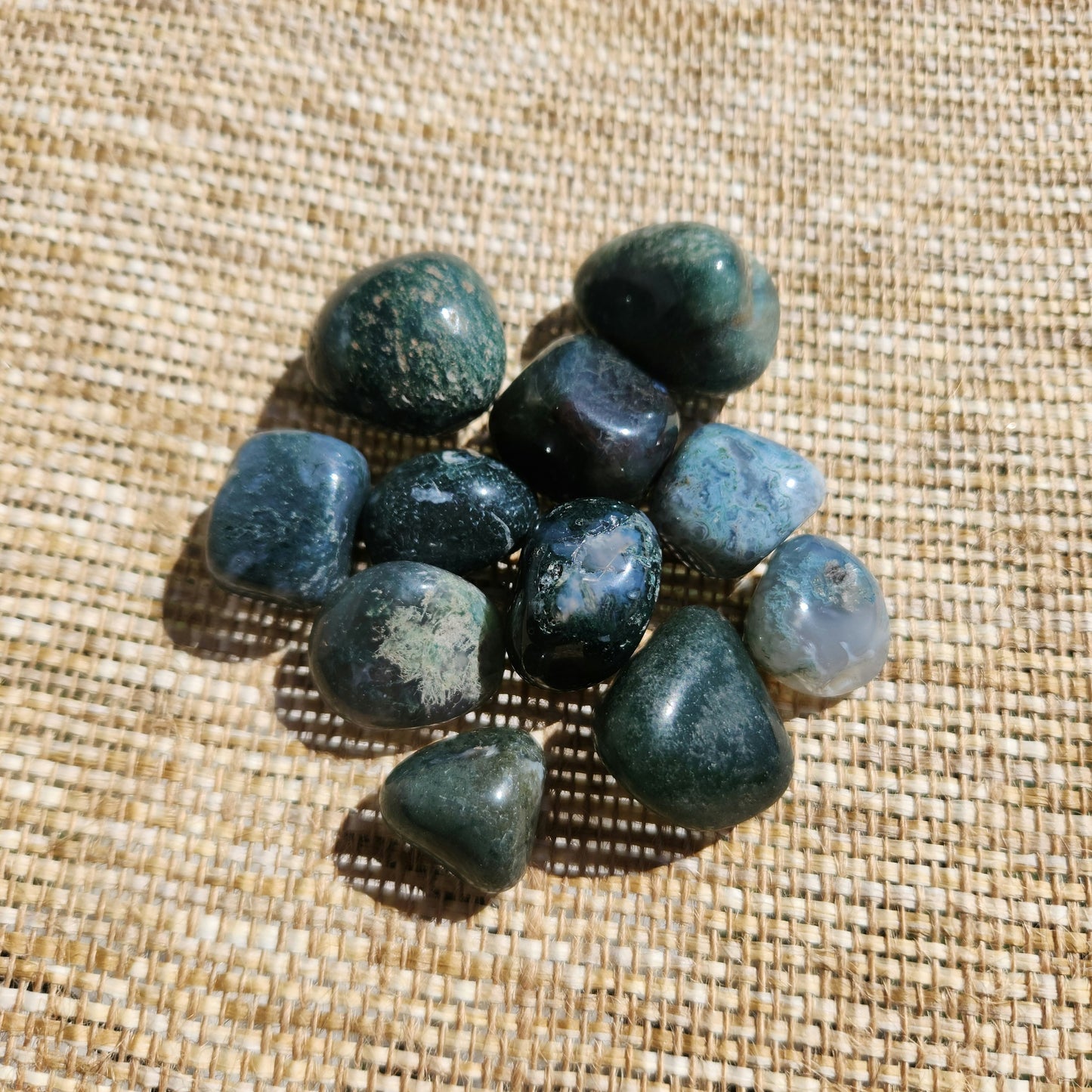 Moss Agate Tumble