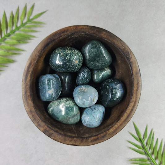 Moss Agate Tumble