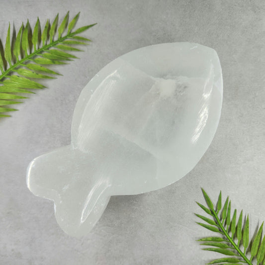 Selenite Bowl - Fish