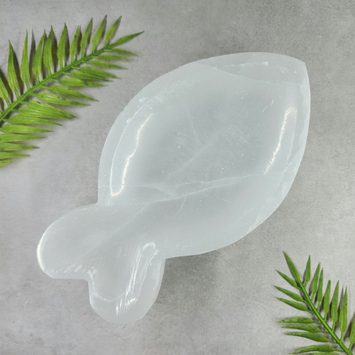 Selenite Bowl - Fish