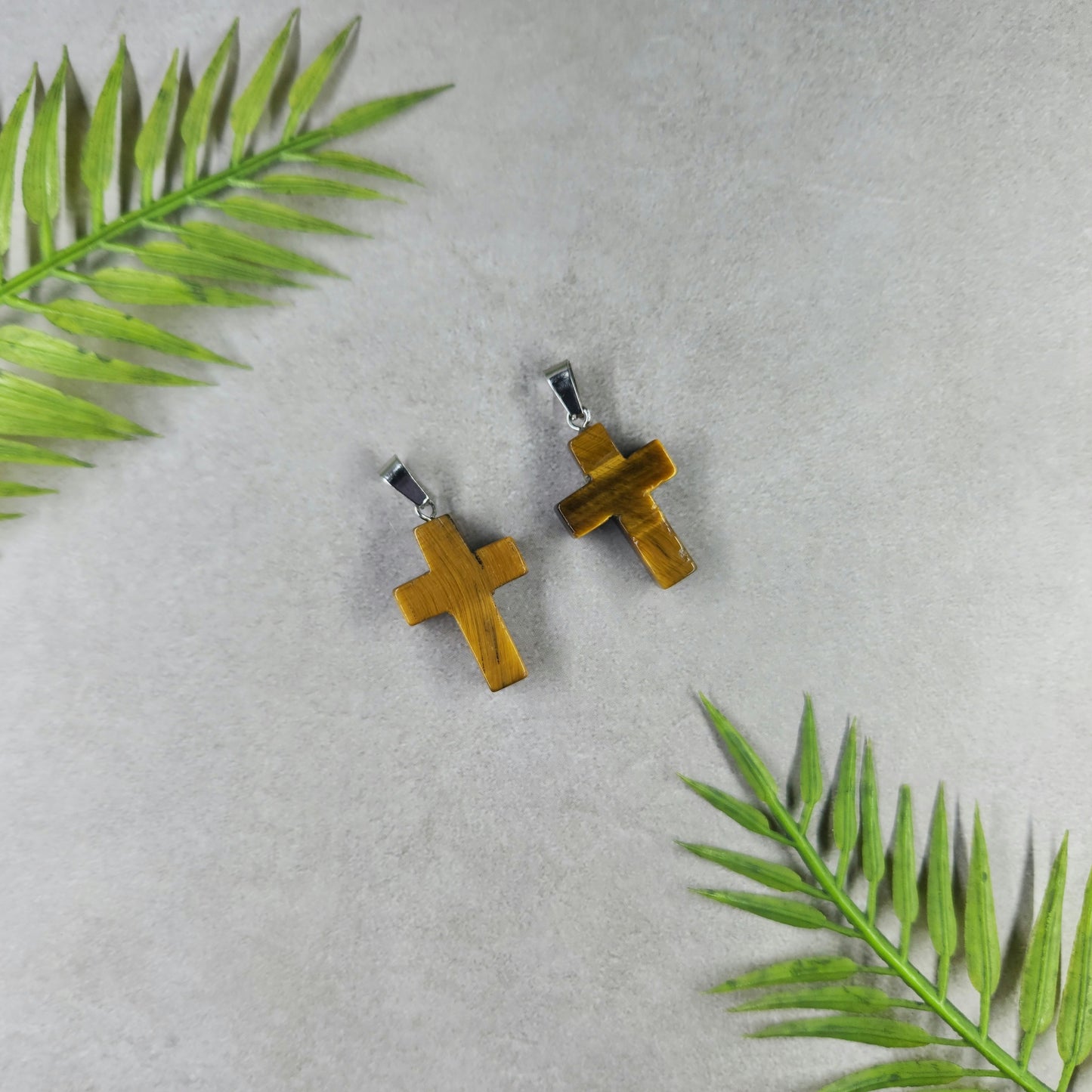 Tigers Eye Cross Pendant
