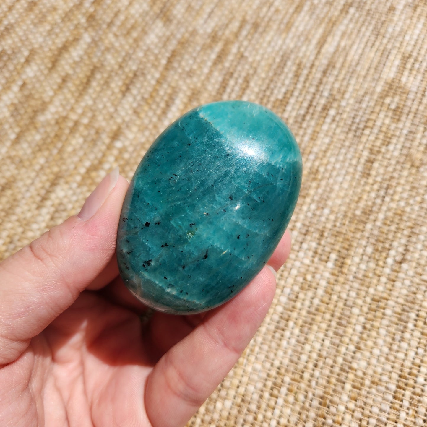 Amazonite Palm Stone-Dark-