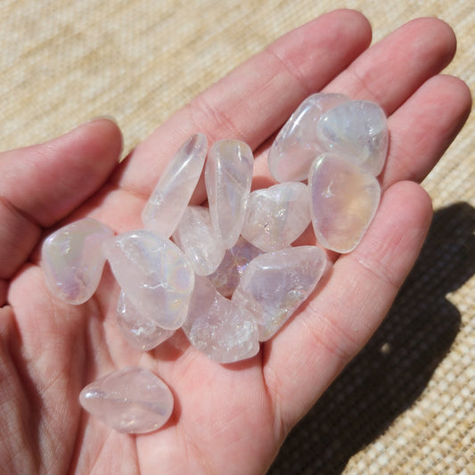 Aura Rose Quartz Tumble Small