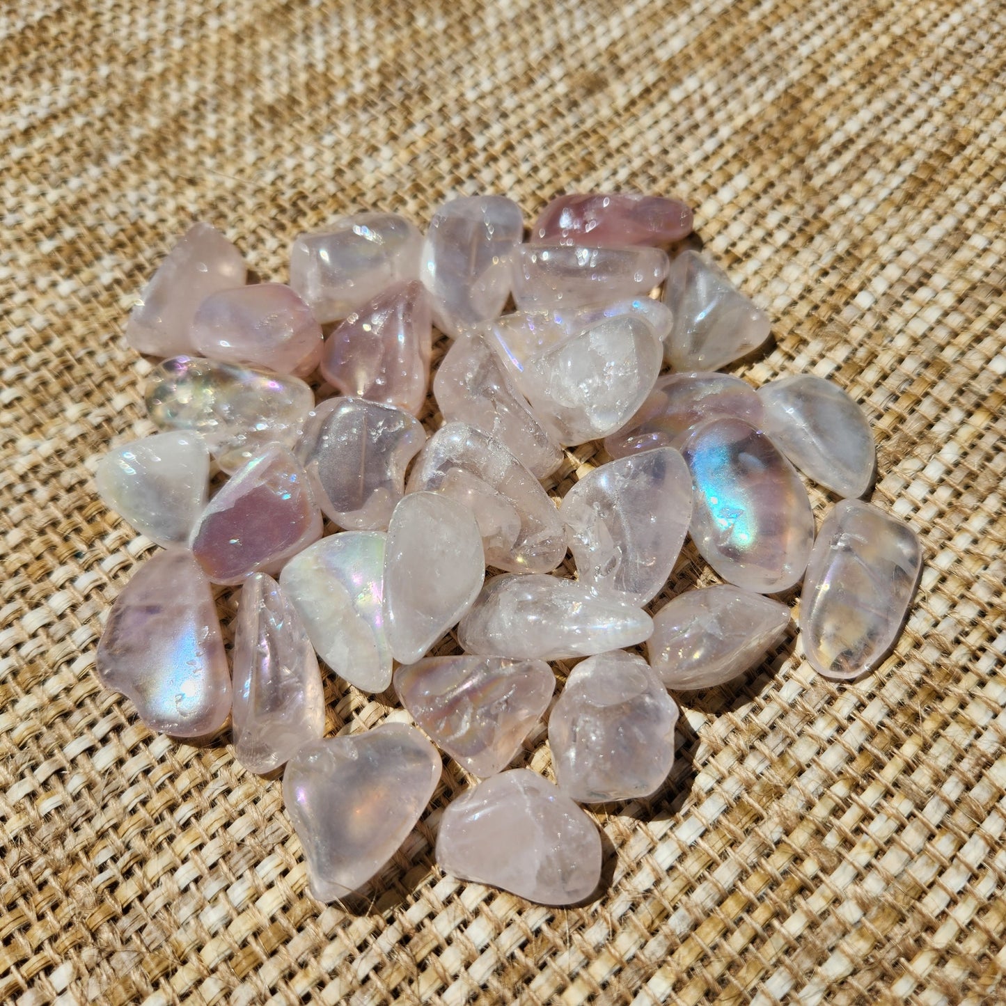 Aura Rose Quartz Tumble Small
