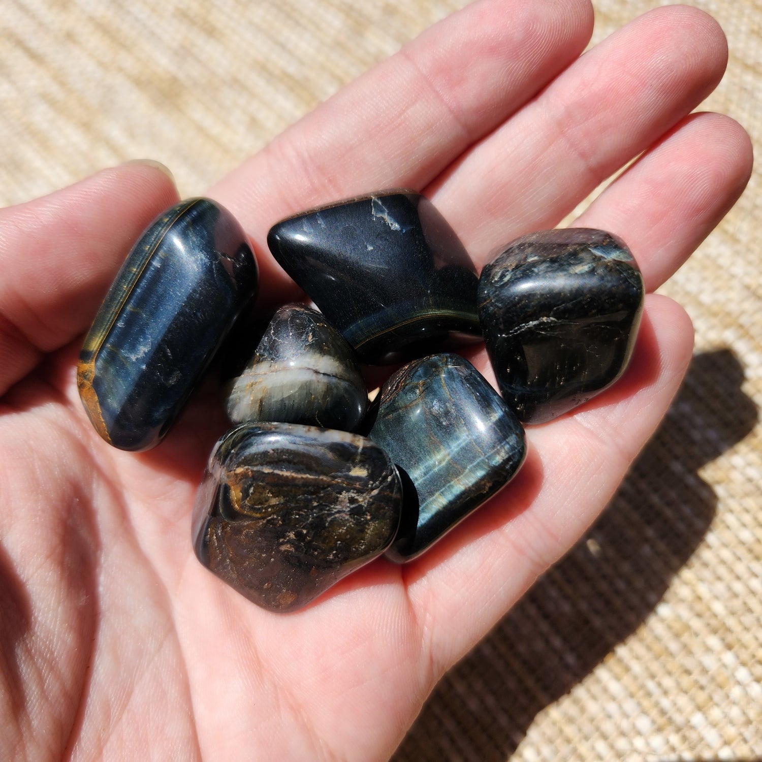 Blue Tigers Eye Tumble