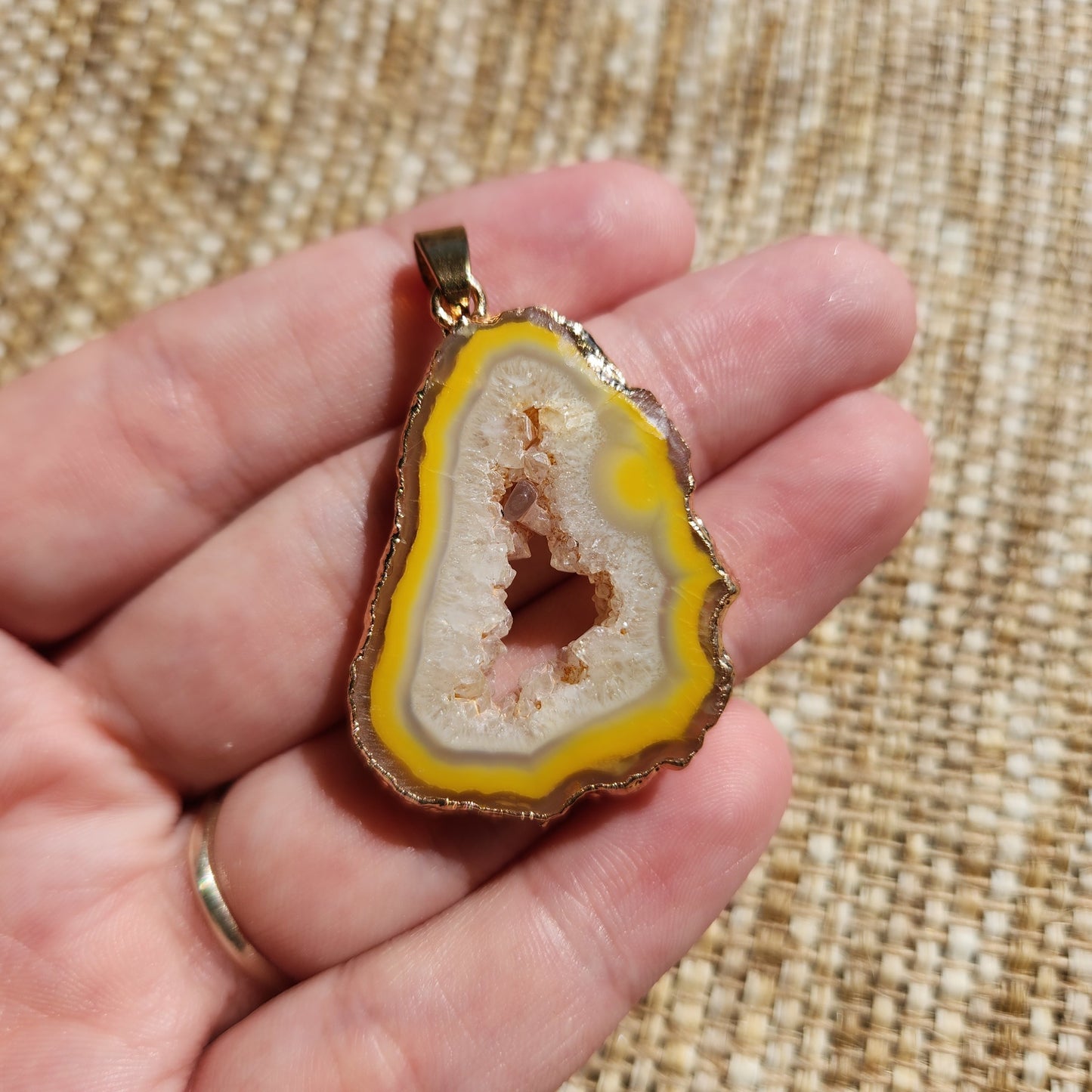 Dyed Agate Pendant