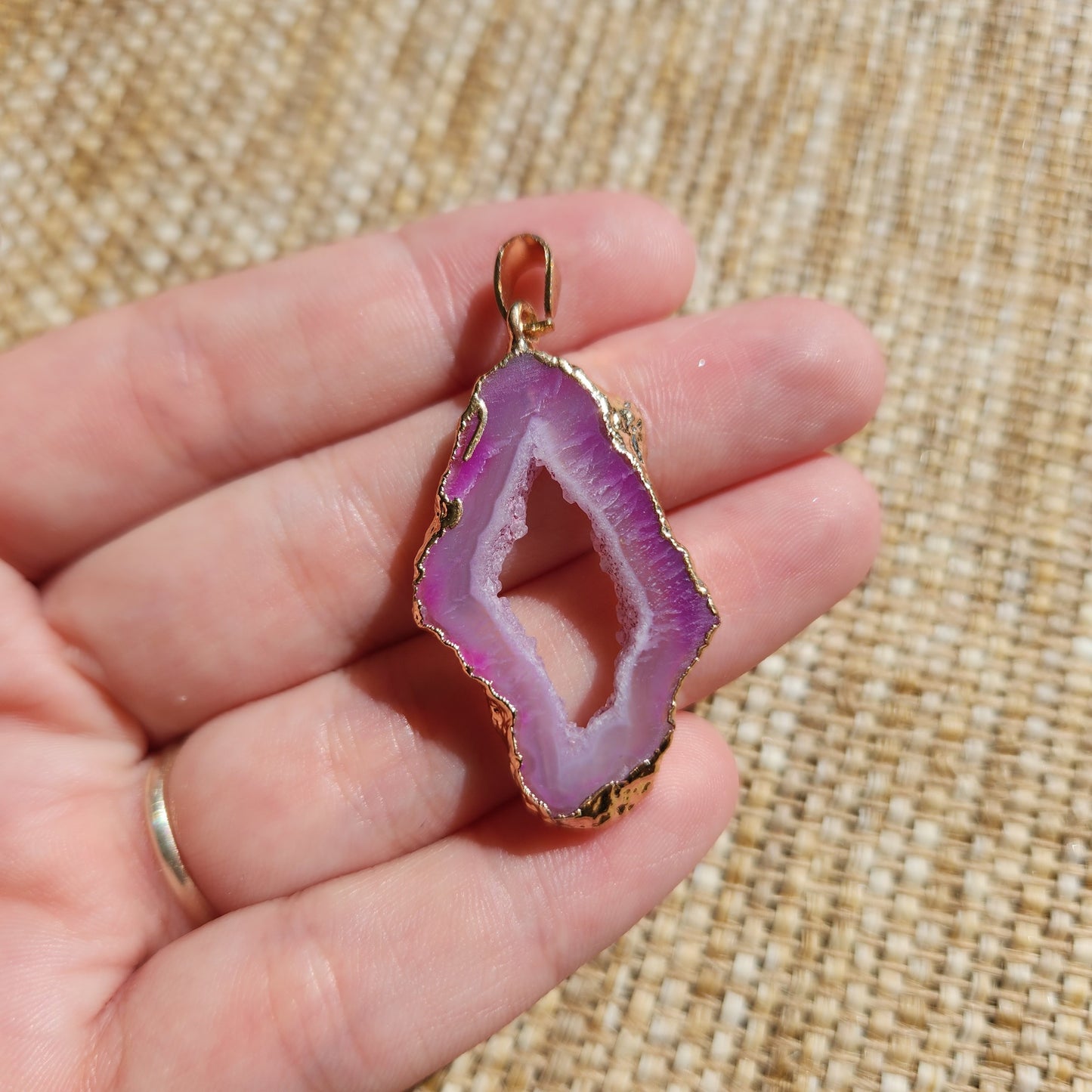 Dyed Agate Pendant