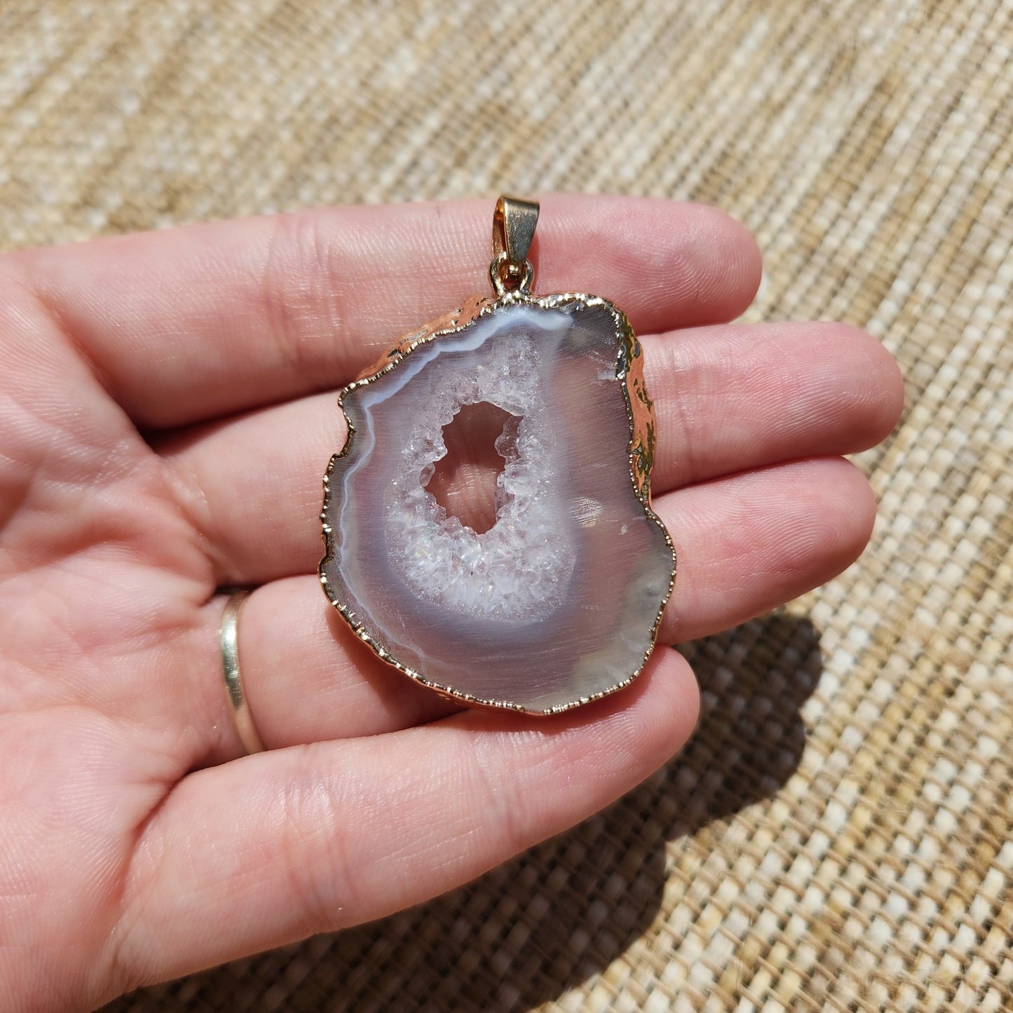 Dyed Agate Pendant