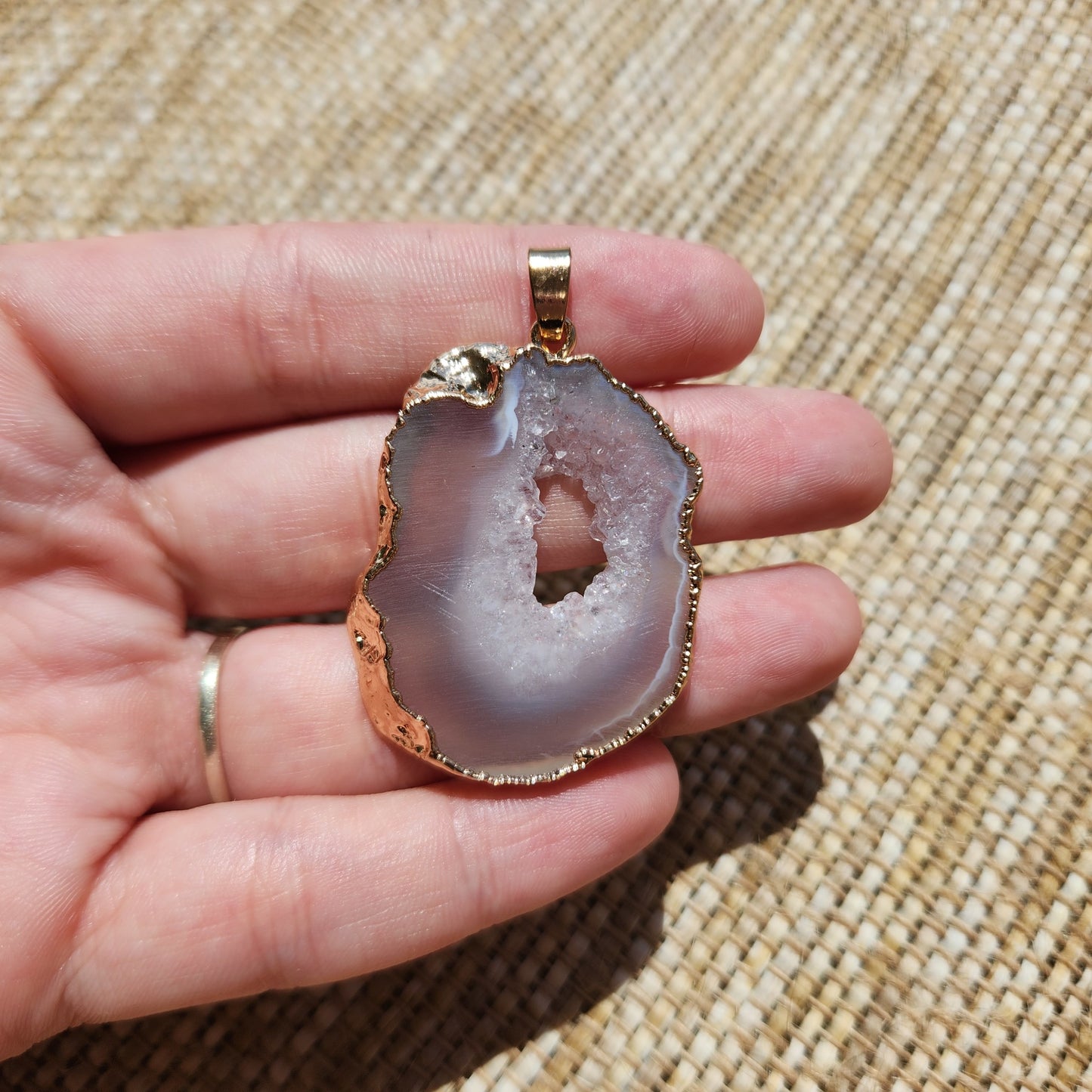 Dyed Agate Pendant