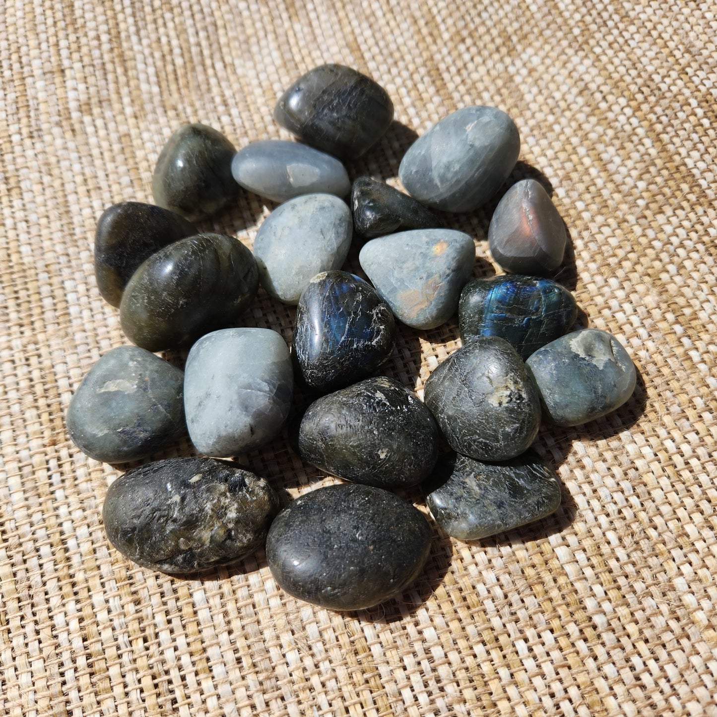 Labradorite Semi Polished Tumble