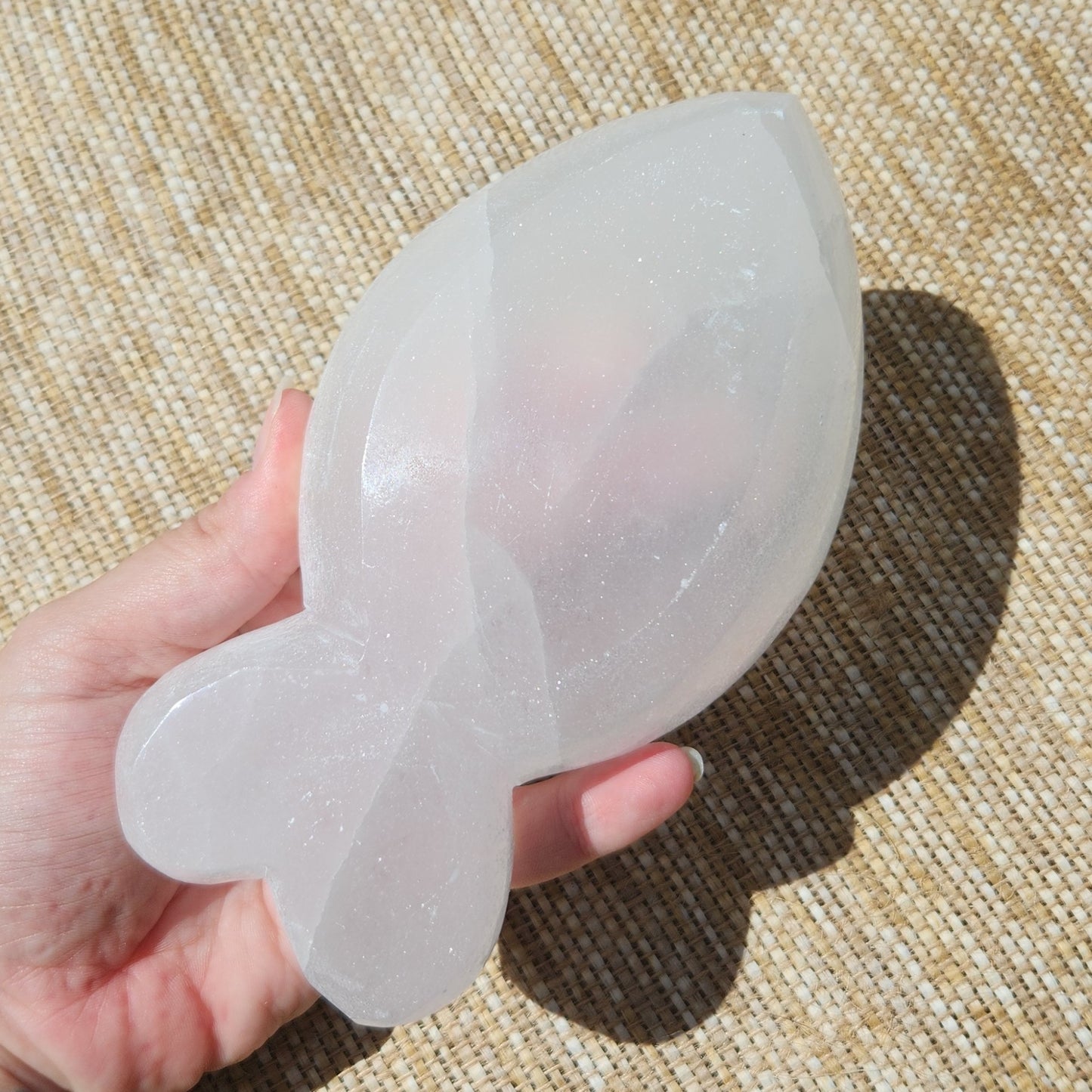 Selenite Bowl - Fish