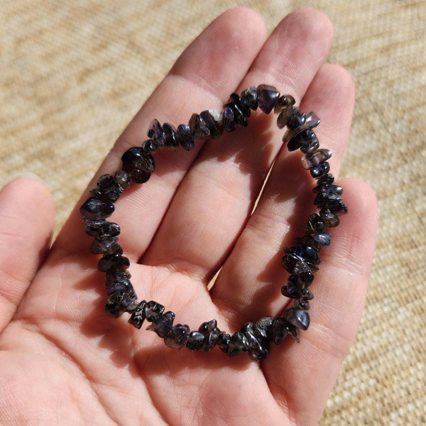 Smoky Quartz Chip Bracelet 5mm