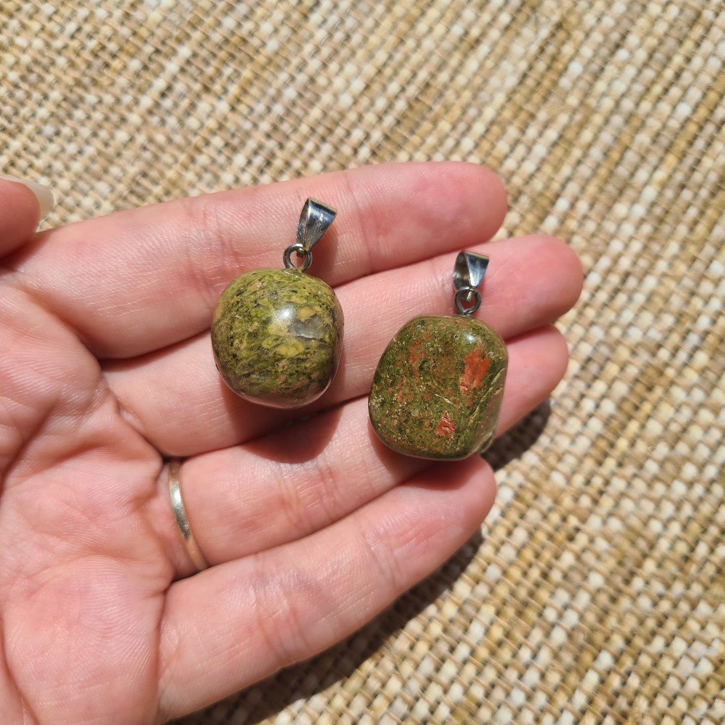 Unakite Tumble Pendant
