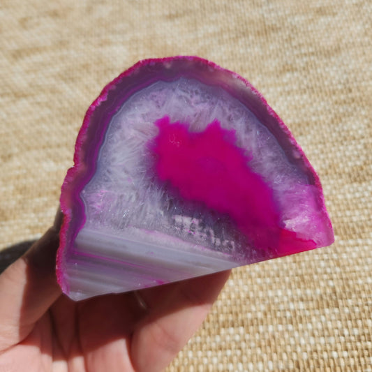 Agate Freeform 330g - Pink