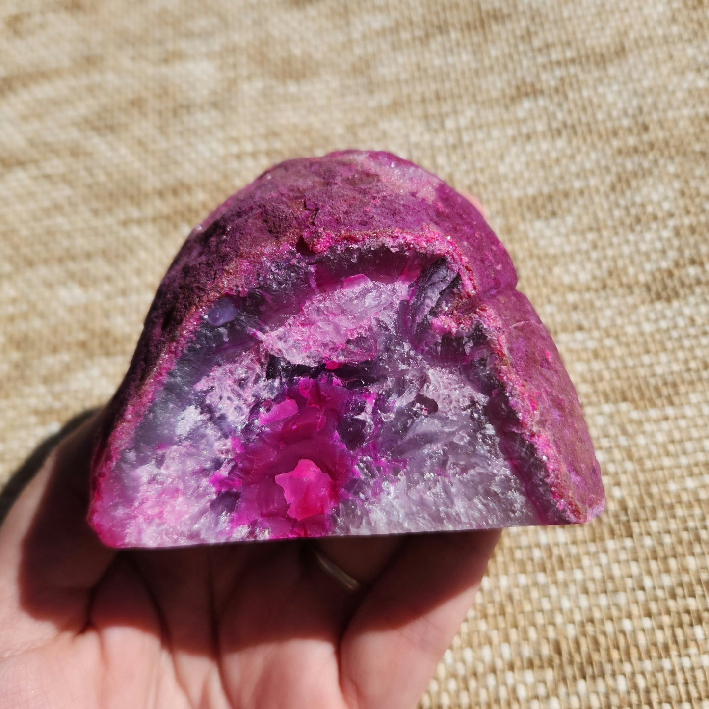 Agate Freeform 330g - Pink