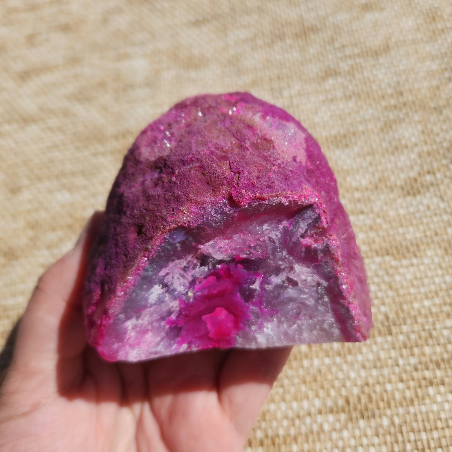 Agate Freeform 330g - Pink