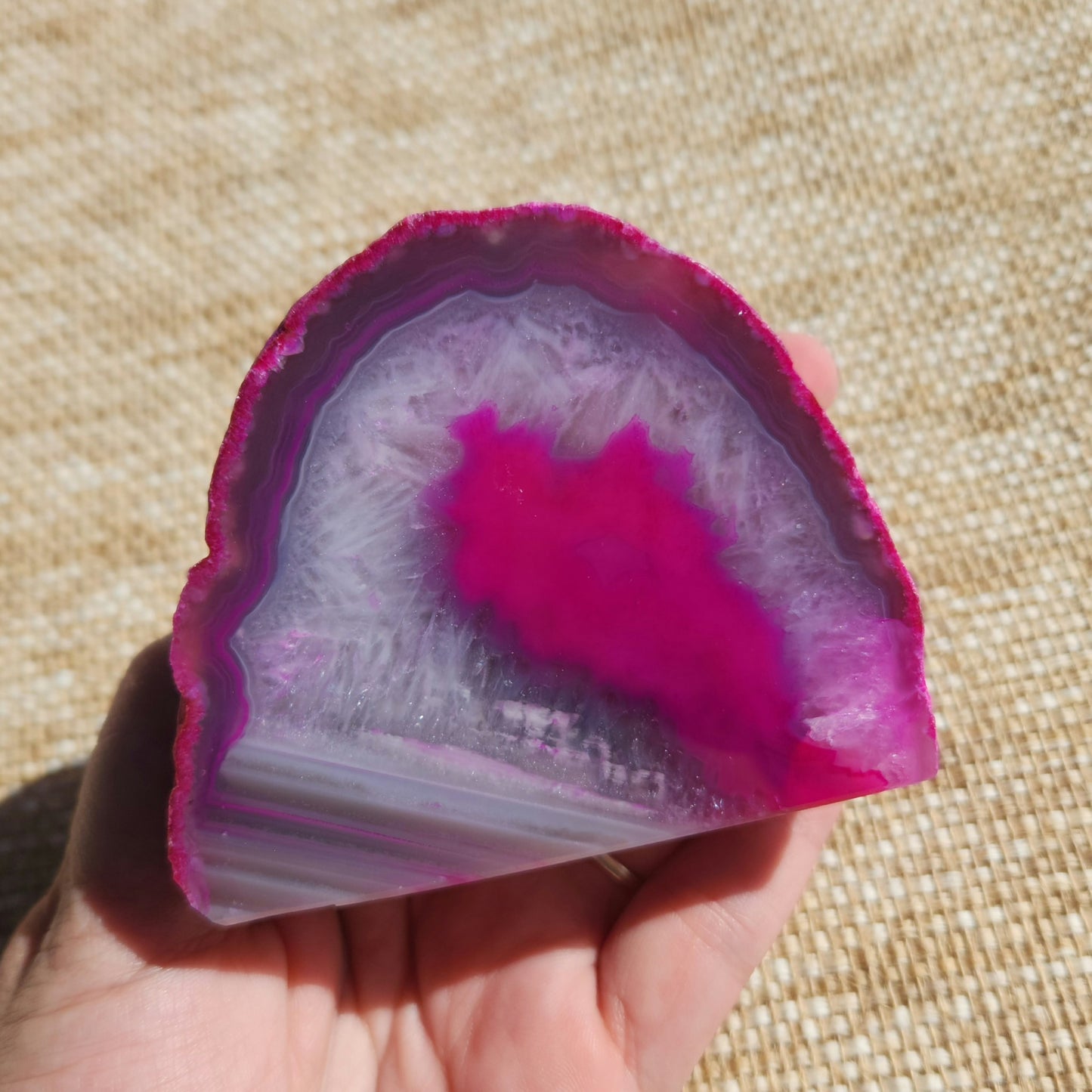 Agate Freeform 330g - Pink