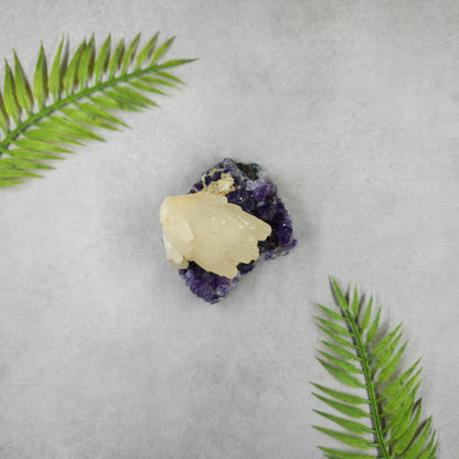Amethyst with Calcite Cluster 165g