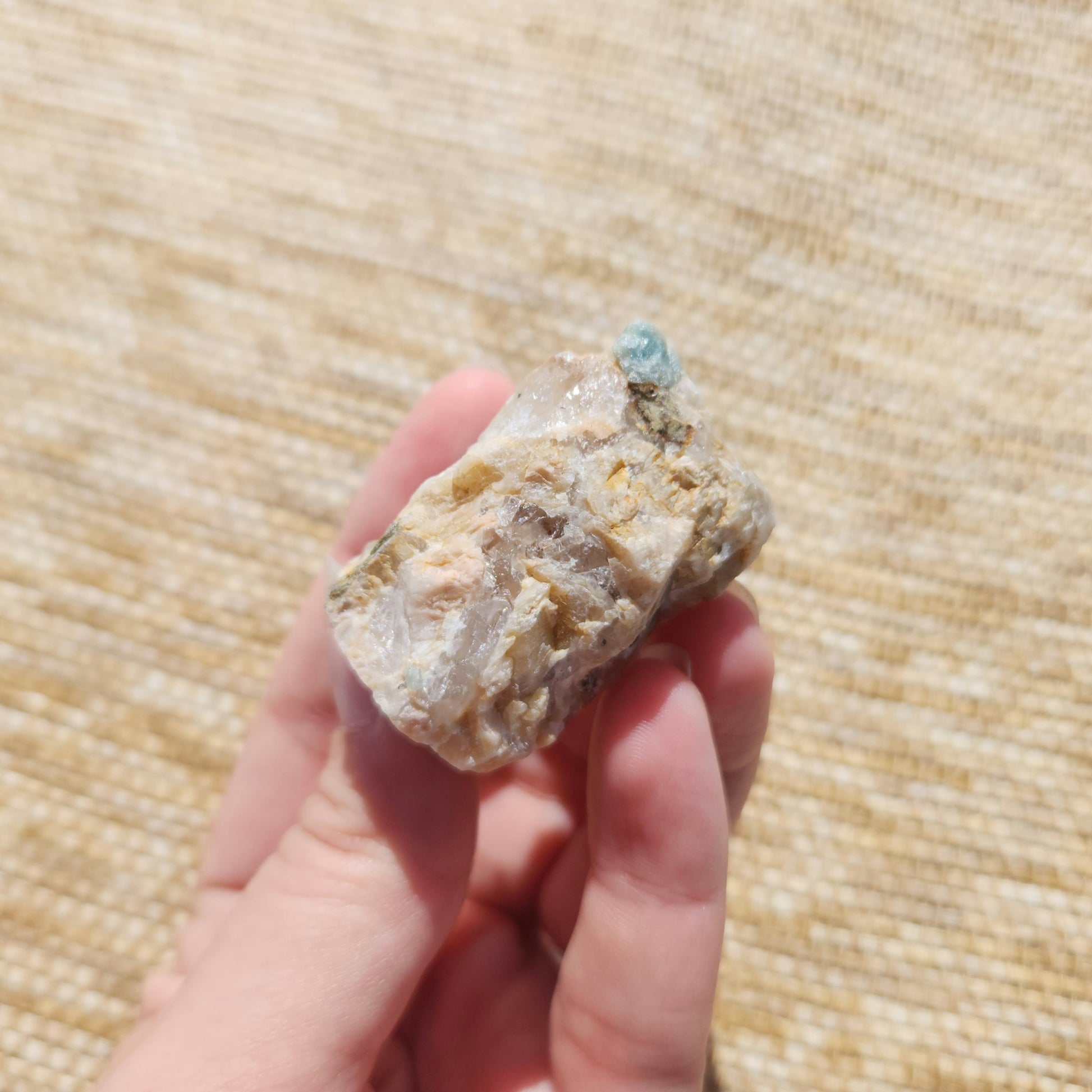 Aquamarine Rough on Matrix 49g