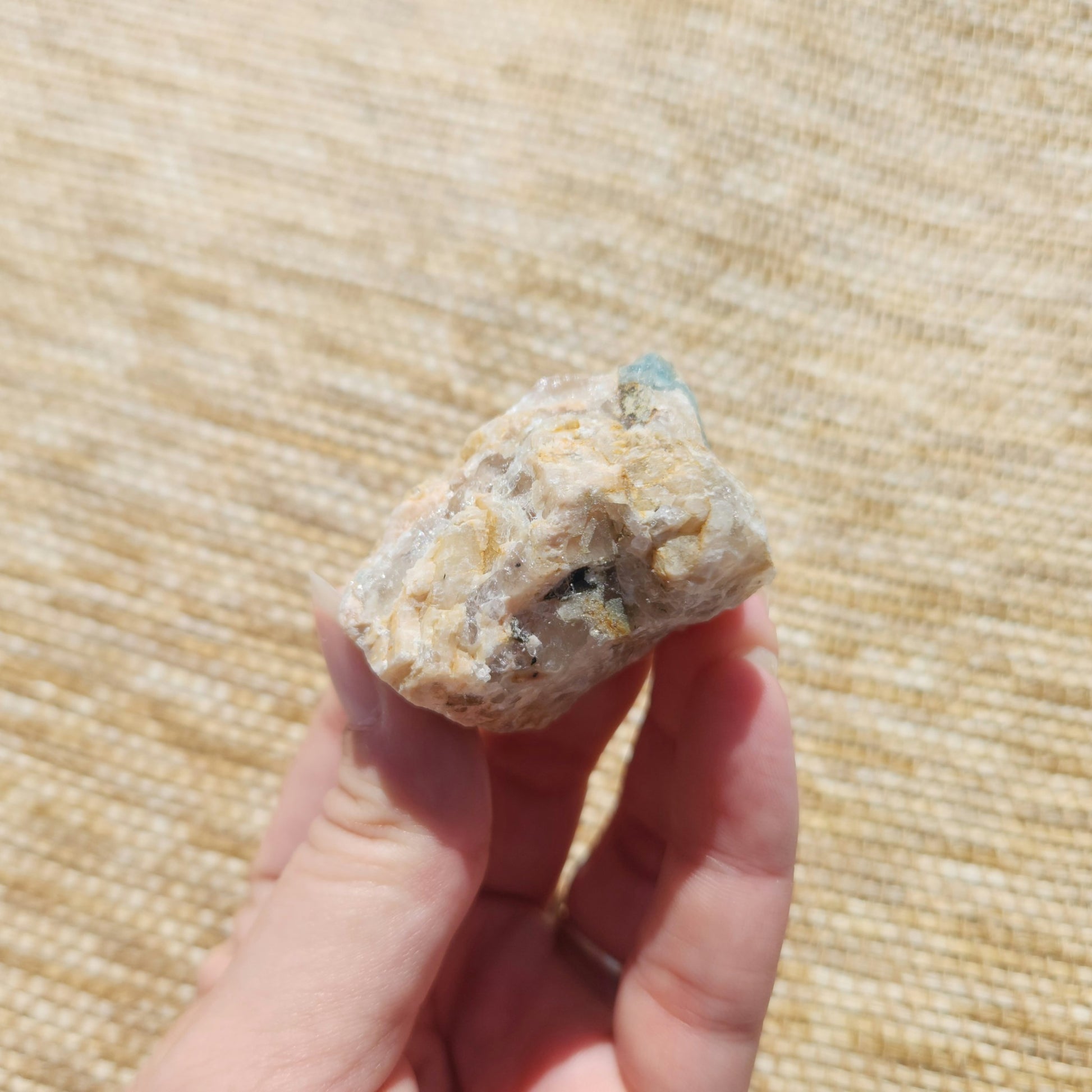 Aquamarine Rough on Matrix 49g