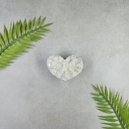 Aura Quartz Cluster Heart 85g