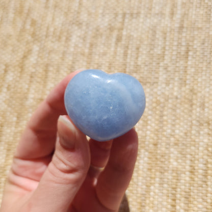 Blue Calcite Heart 3.5cm