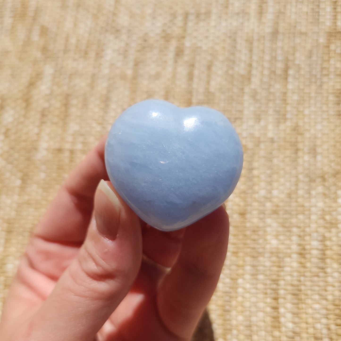 Blue Calcite Heart 3.5cm