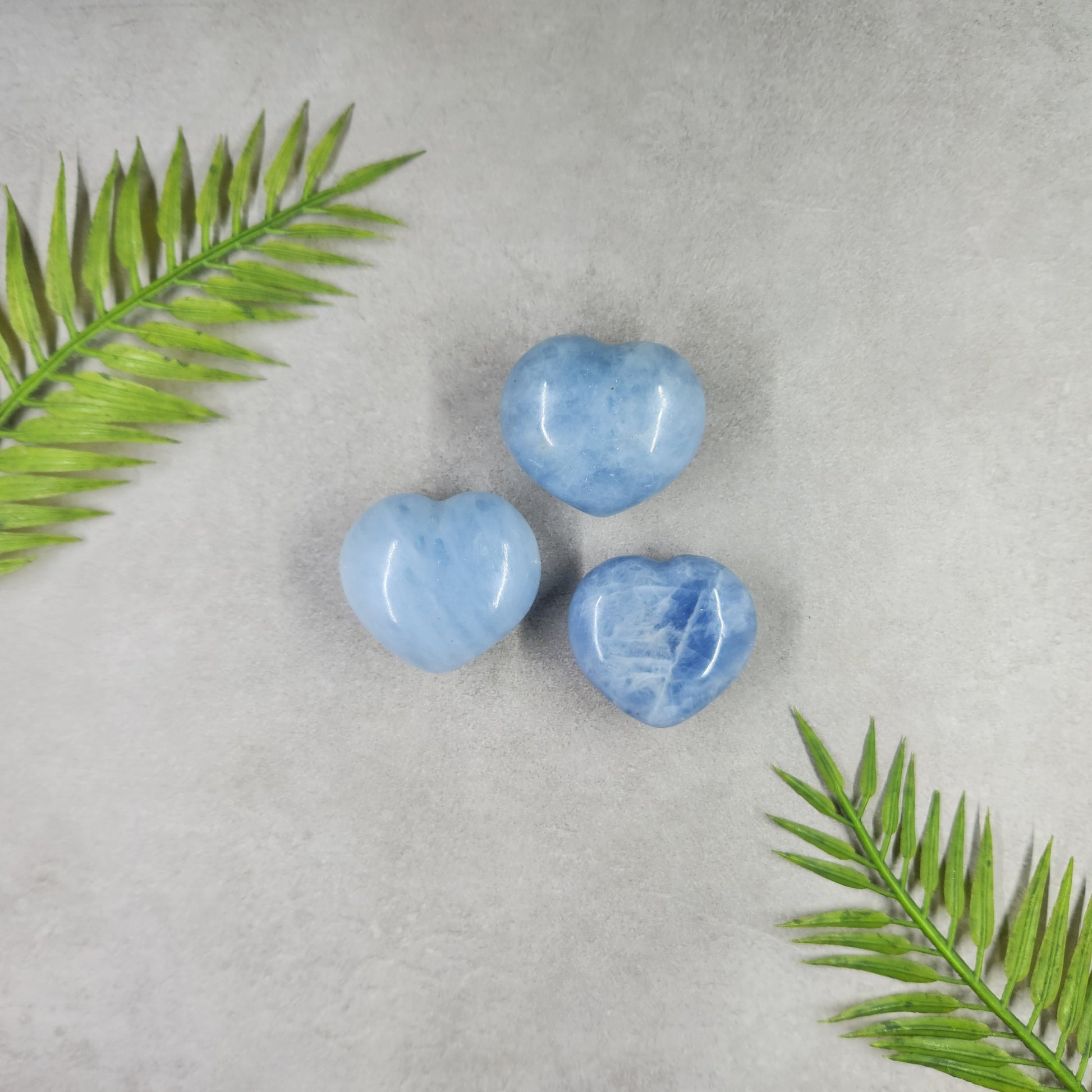 Blue Calcite Heart 3.5cm