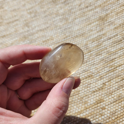 Natural Citrine Palm Stone