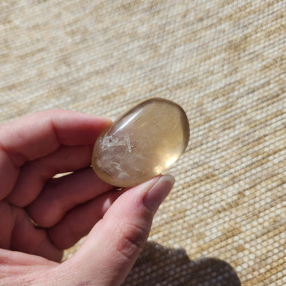 Natural Citrine Palm Stone