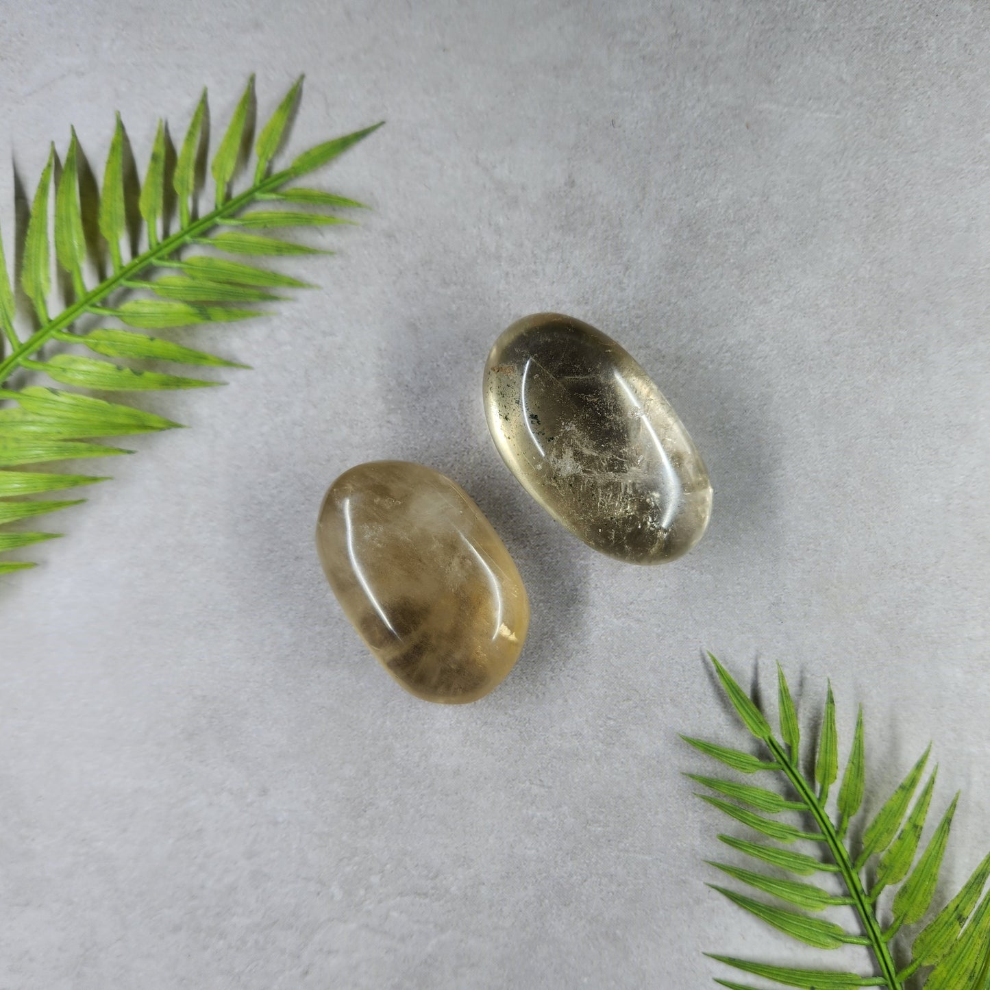 Natural Citrine Palm Stone
