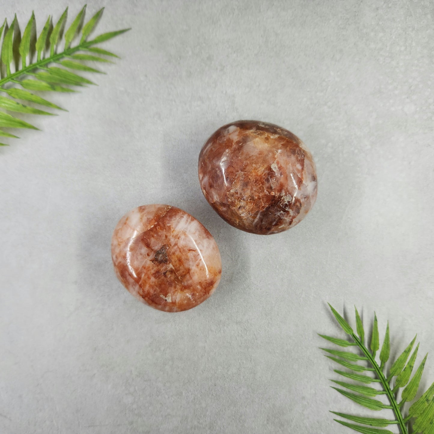Fire Quartz Palm Stone