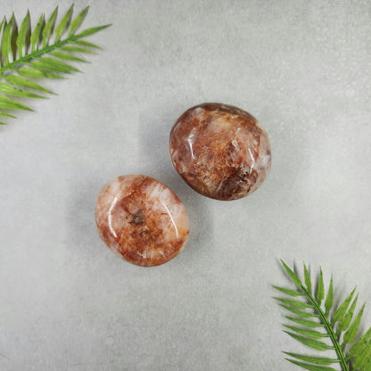 Fire Quartz Palm Stone