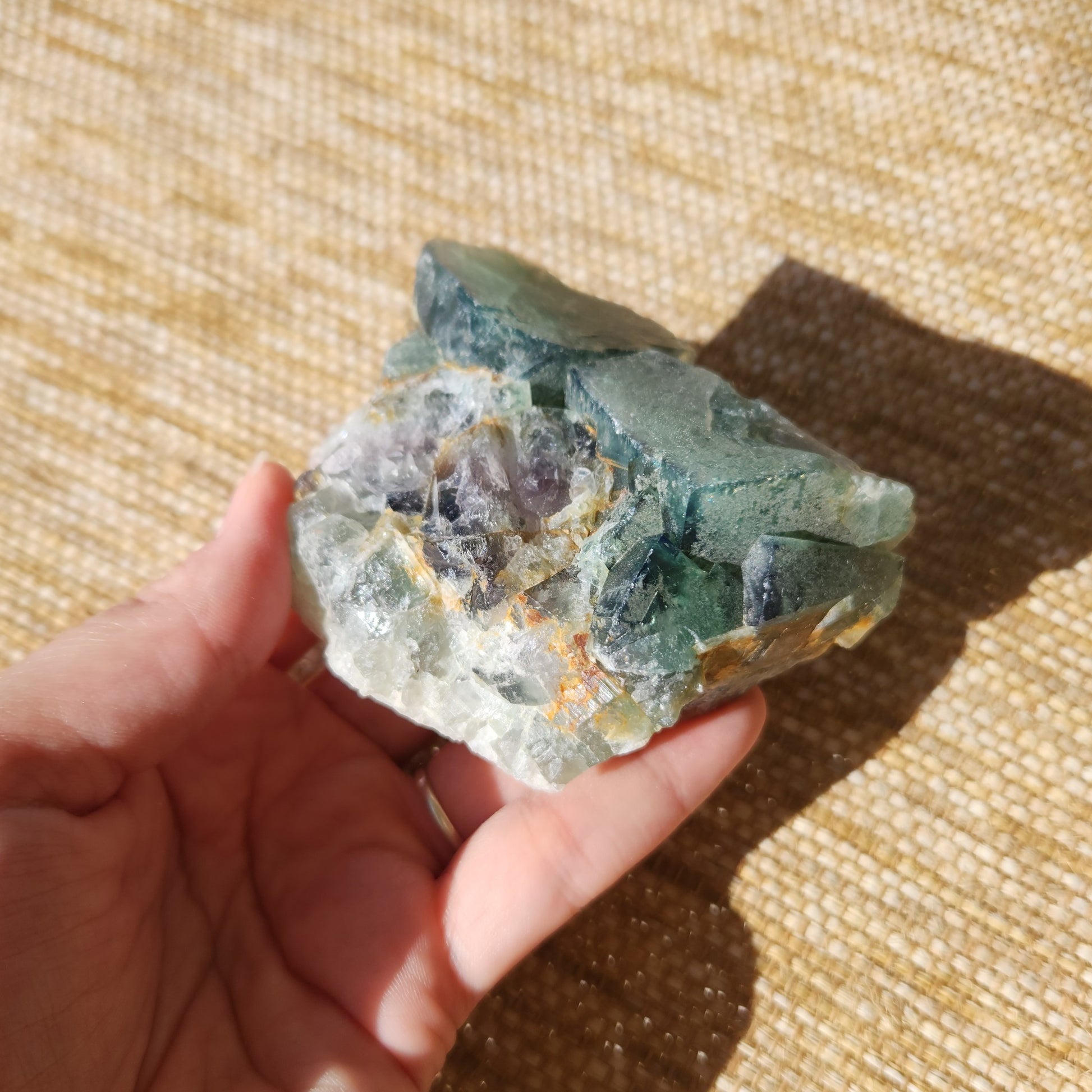 Green Fluorite Cluster 330g