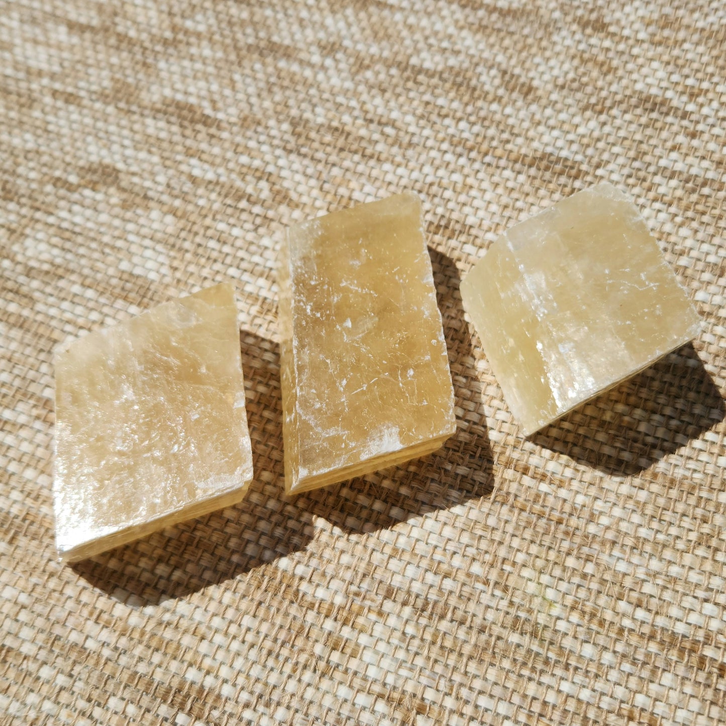 Honey Calcite Rhombus Medium