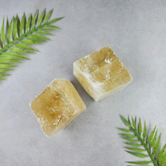 Honey Calcite Rhombus Medium