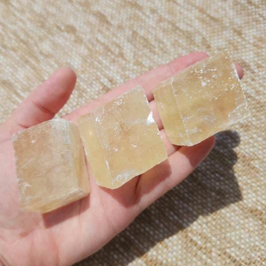 Honey Calcite Rhombus Small