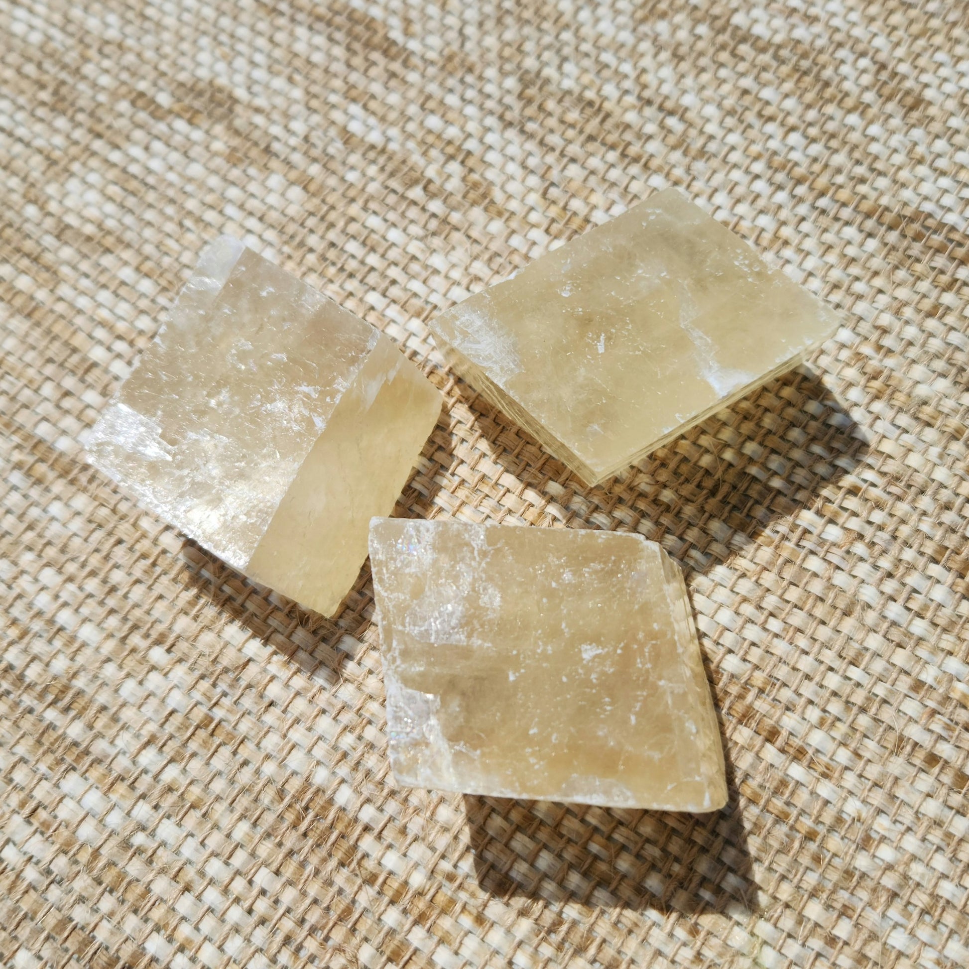 Honey Calcite Rhombus Small