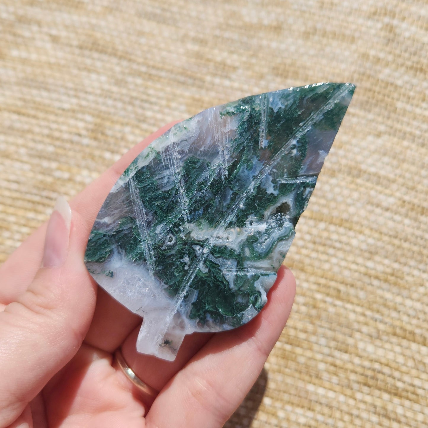 Moss Agate Leaf