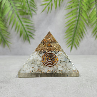 Orgonite Pyramid - Rainbow Moonstone