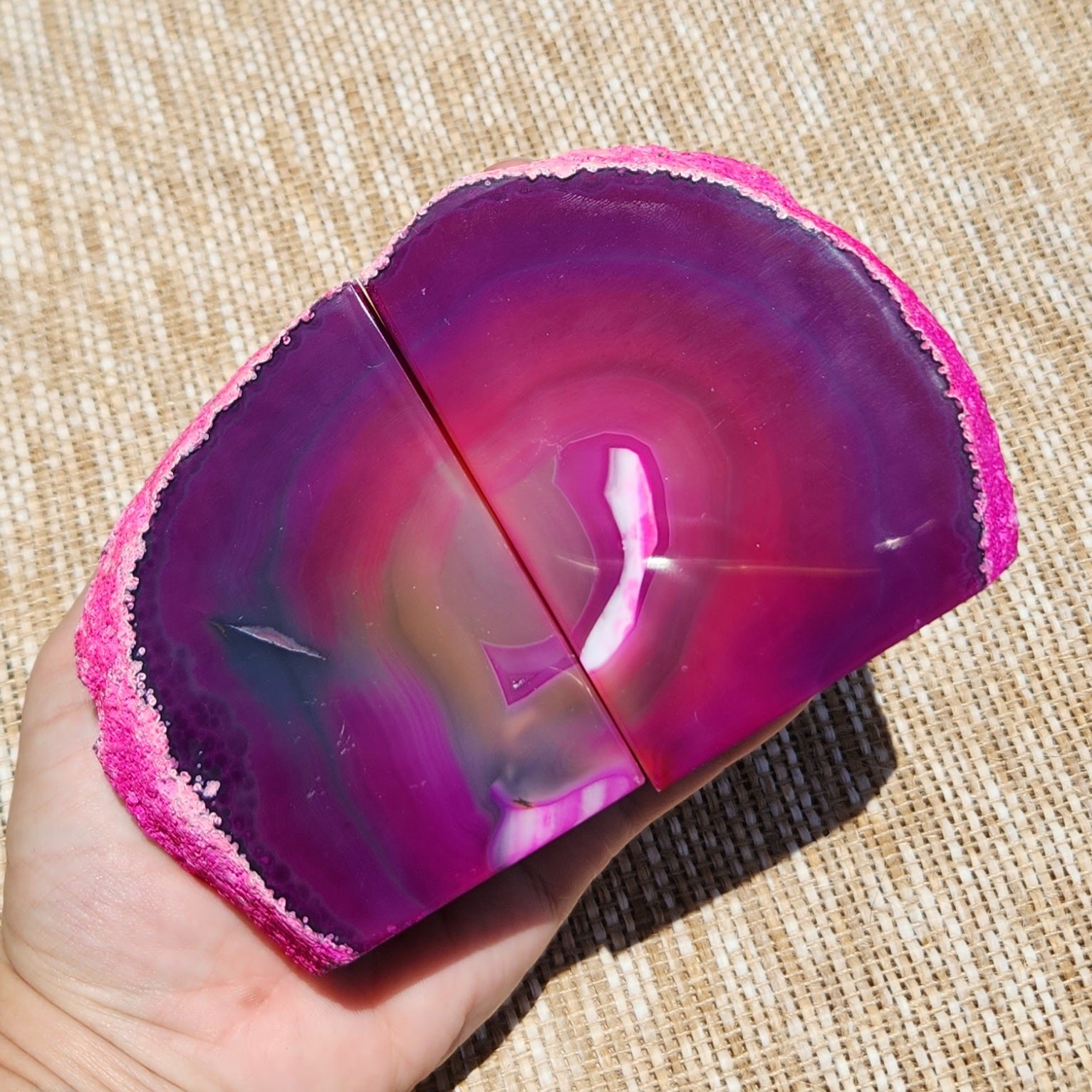 Agate Bookend Pair 1108g