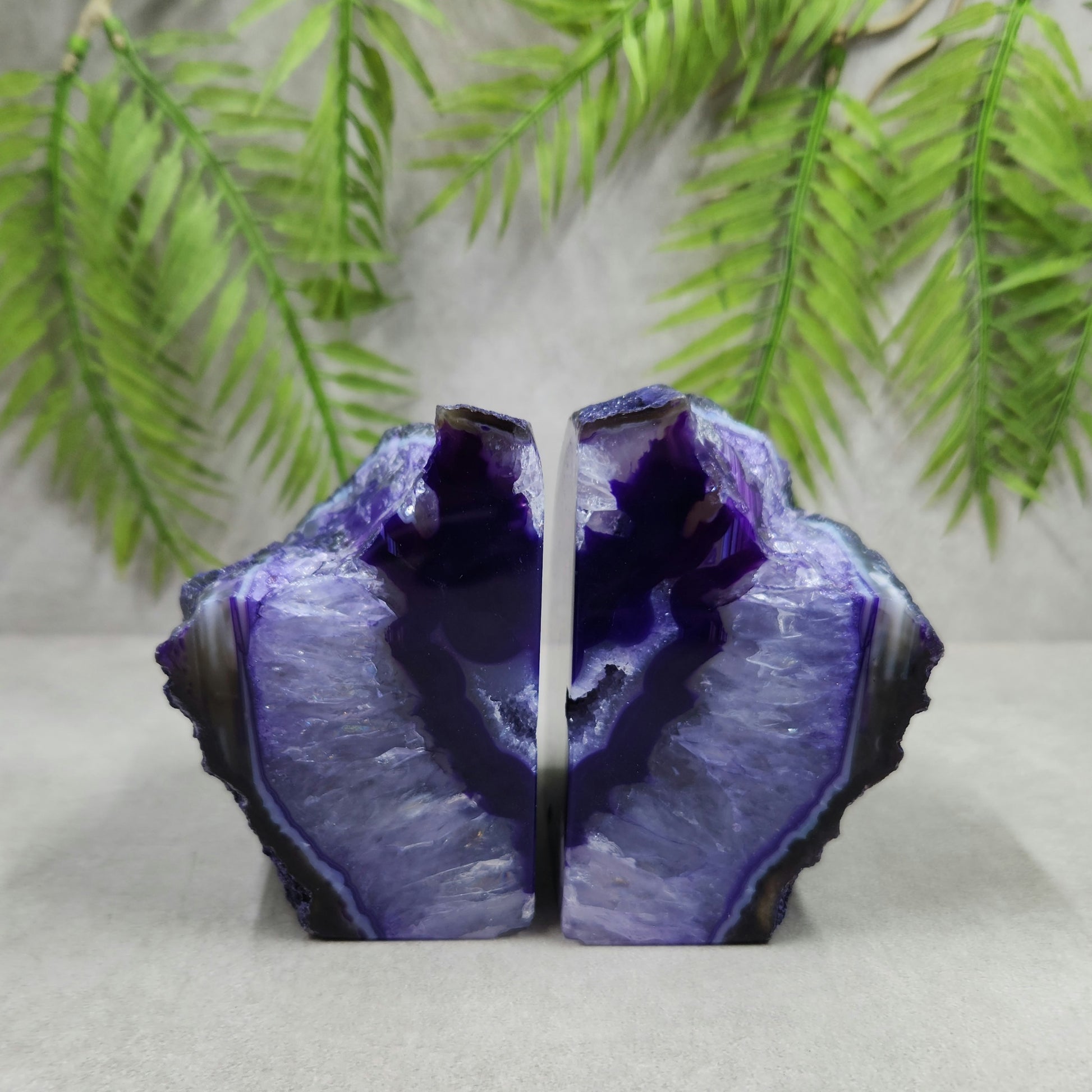 Agate Bookend Pair 1048g