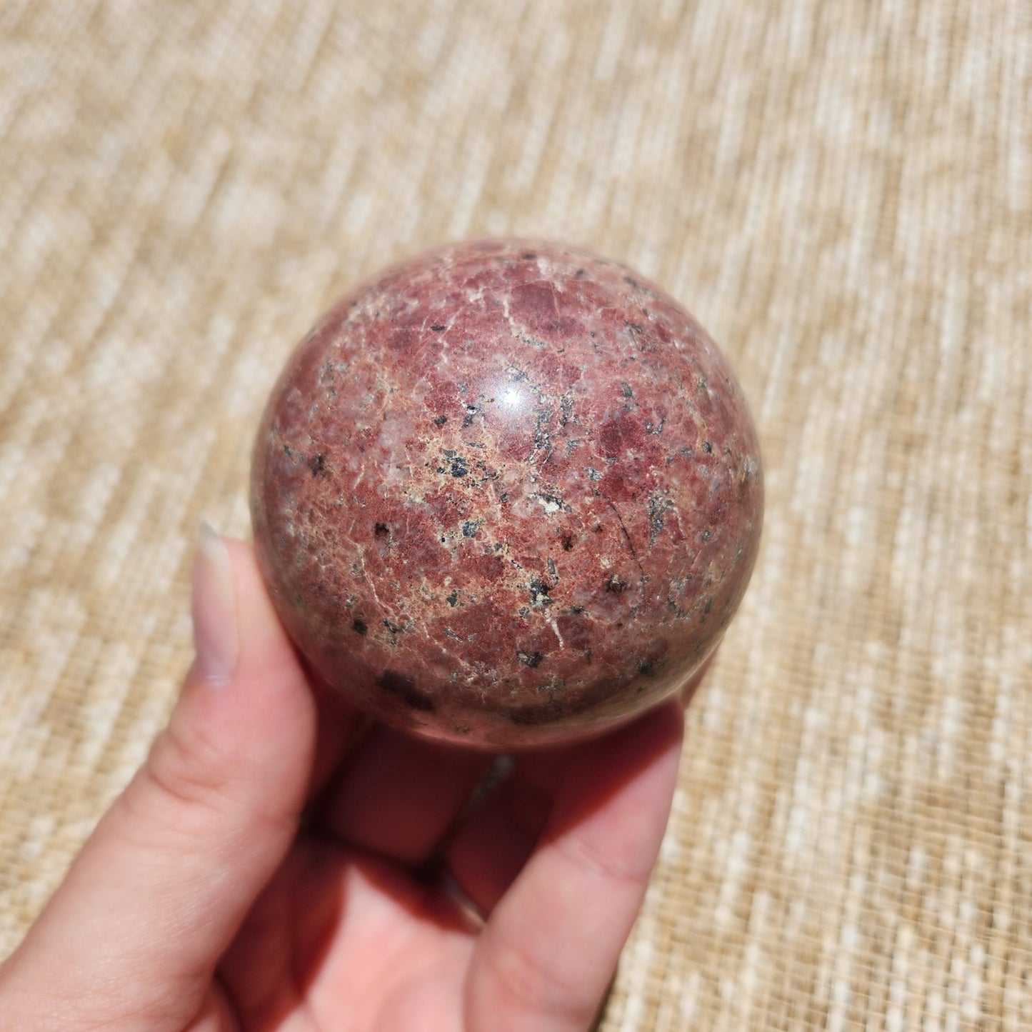 Red Marble Sphere 6cm