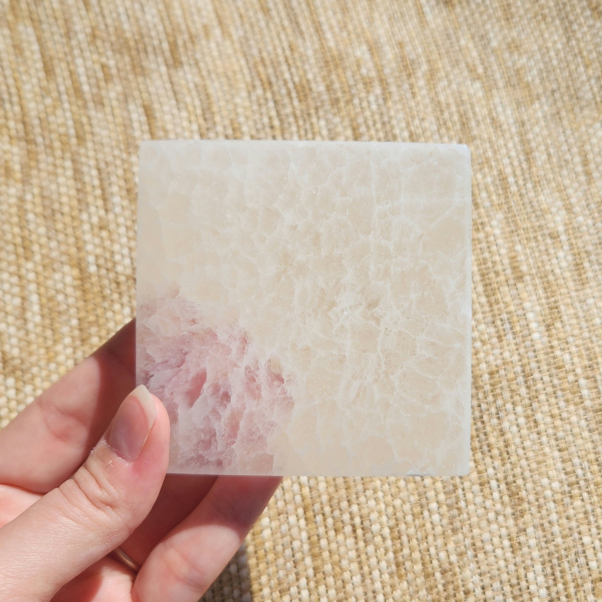 Selenite Plate - Square 8cm