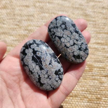 Snowflake Obsidian Palm Stone