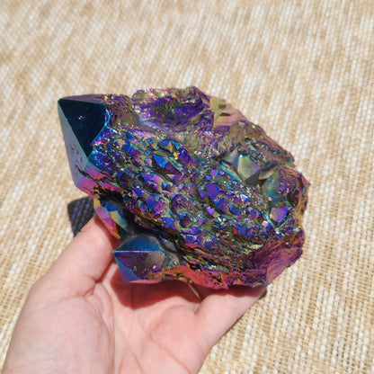 Titanium Aura Quartz Cluster 778g