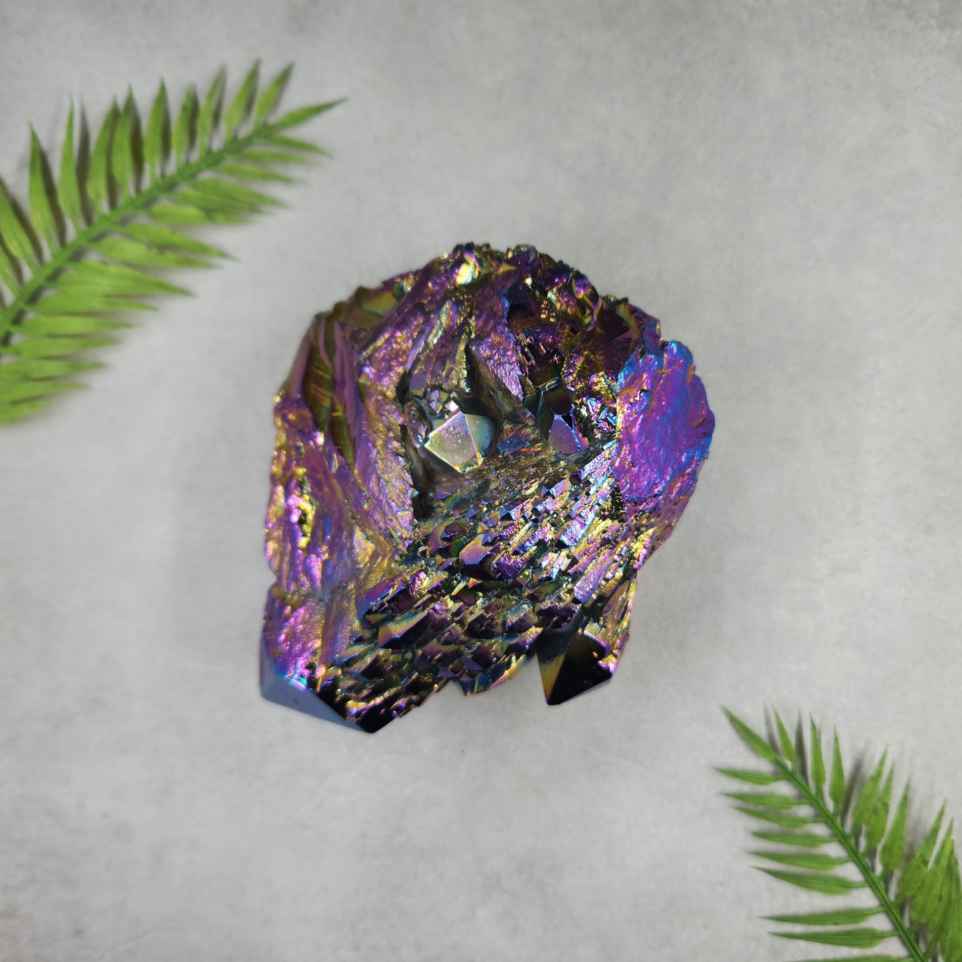 Titanium Aura Quartz Cluster 778g